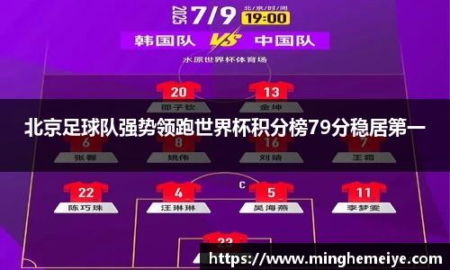 北京足球队强势领跑世界杯积分榜79分稳居第一